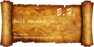 Beil Hermiás névjegykártya